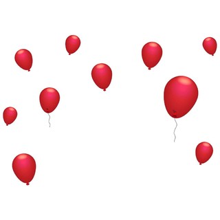 红色气球派对矢量素材